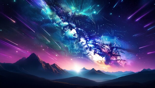 zodiacal light shines brightly in the night sky over mountain