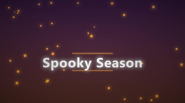 Spooky Season Particle Animated Holiday Title Motion Background