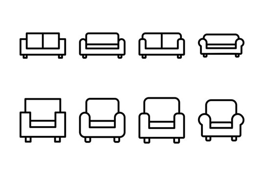 Sofa icon vector illustration. sofa sign and symbol. furniture icon