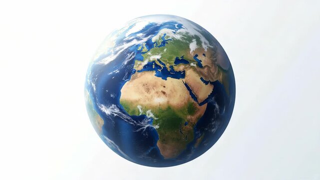 A high-quality digital of the Earth as seen from space against a black backdrop.