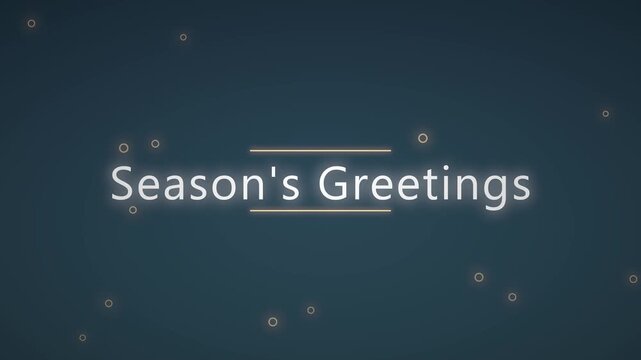 Season's Greetings Bokeh Animated Holiday Title Motion Background