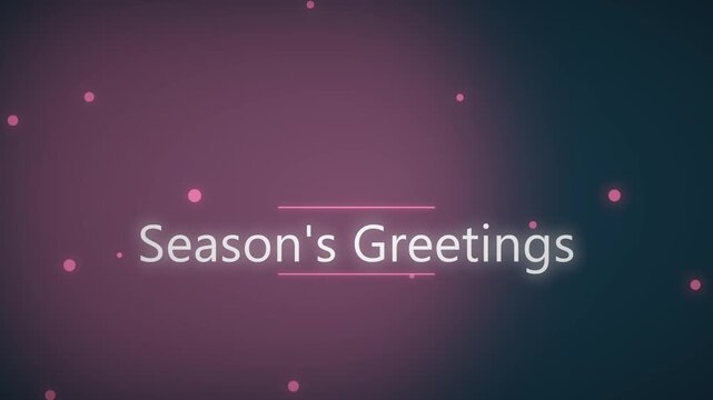 Season's Greetings Particle Animated Holiday Title Motion Background