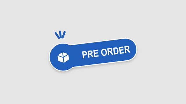 Pre order button animation with a package icon for online shopping interface