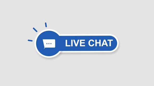 Live chat button with speech bubble icon for website customer support