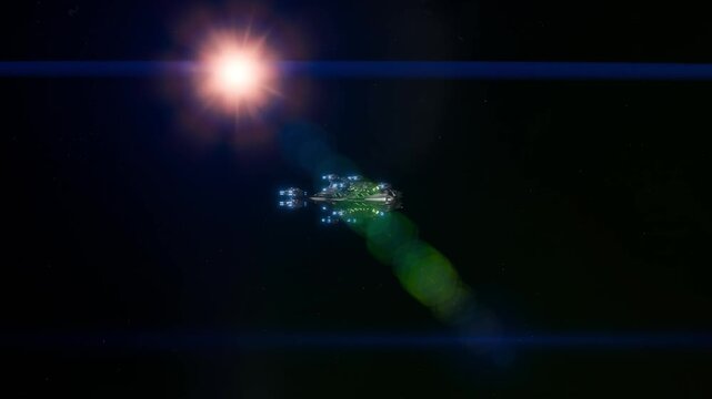 An epic science fiction scene