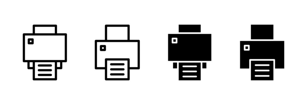 Print icon set vector. printer sign and symbol