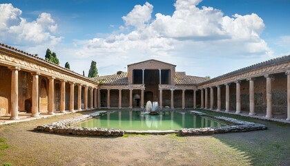 Fototapeta premium house of the large fountain in pompeii