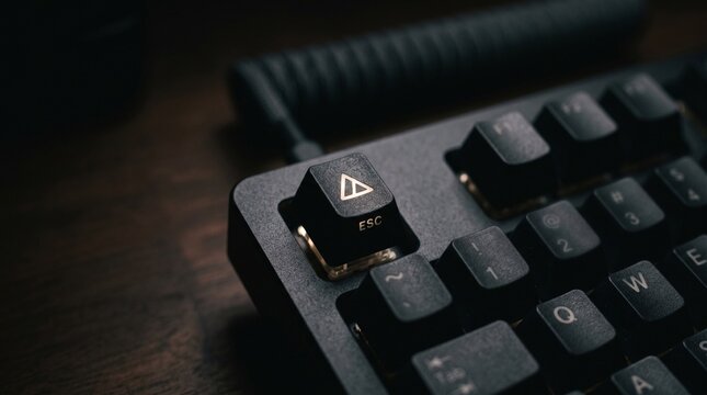 Macro Shot of Custom Keycap Keyboard Mechanical Detail