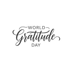 Fototapeta premium Flat vector illustration of a world map with heart symbols representing global gratitude and kindness