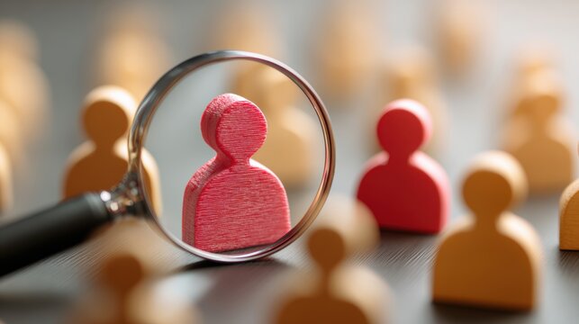 HRM or Human Resource Management, manager icon which is among staff icons for human development recruitment leadership and customer target, resume, interview. generate by AI