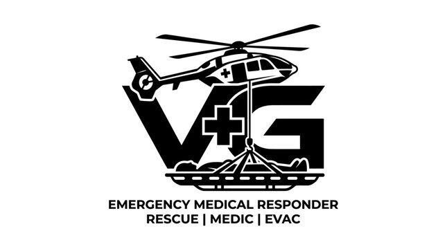 Emergency Medical Responder Helicopter Logo.
