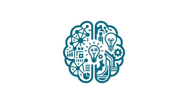 Brain with creative thinking concept.
