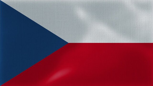 Czech Flag Animation With Fabric Texture