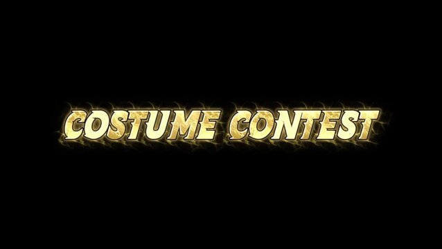 Costume contest 3d render of a glowing neon sign with text