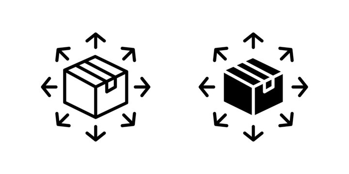 Product Logistics Distribution icons, dual style icon set