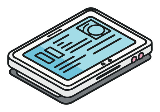 Smart display screen neon vector illustration. Generative AI
