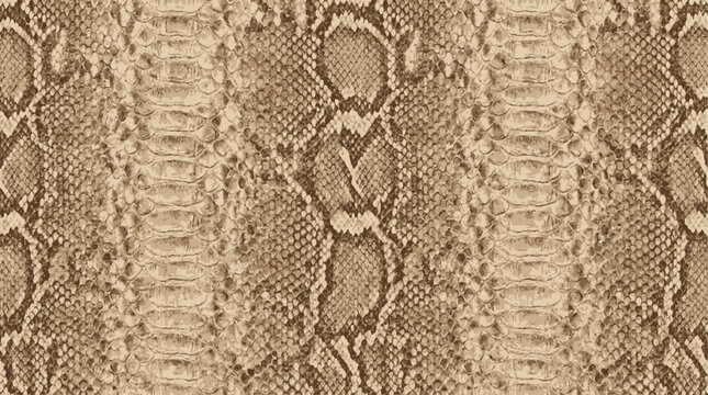 Elegant Natural Brown Python Snake Skin Texture Background Featuring Intricate Reptile Scale Pattern in Sophisticated Neutral Beige and Earthy Tan Tone for Fashion and Interior Design
