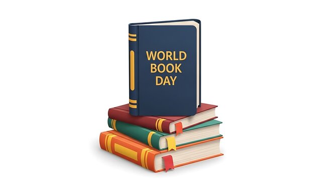 Stack of Books with World Book Day Cover.