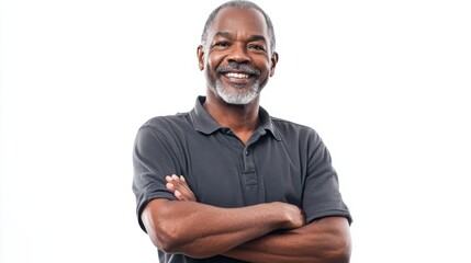 Fototapeta premium Mature man smiling face portrait