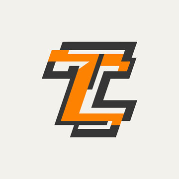 Modern Interlocking Z and T Letters Dynamic Logo Design