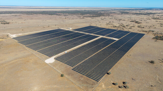 Giant  solar farm near Longreach in outback Queensland.