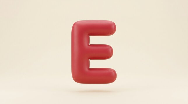 Inflatable Red Balloon letter E