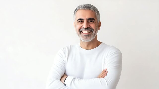 Mature man smiling face portrait