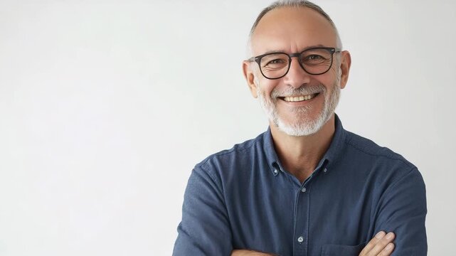 Mature man smiling face portrait