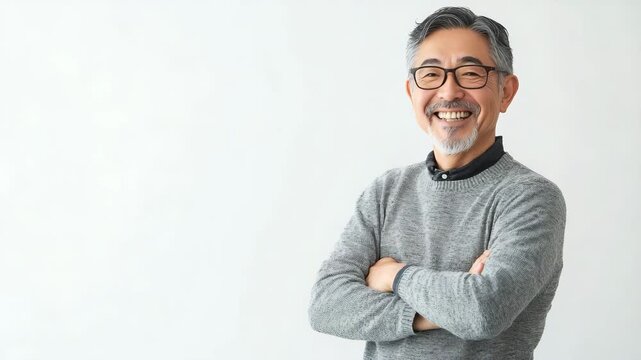 Mature man smiling face portrait