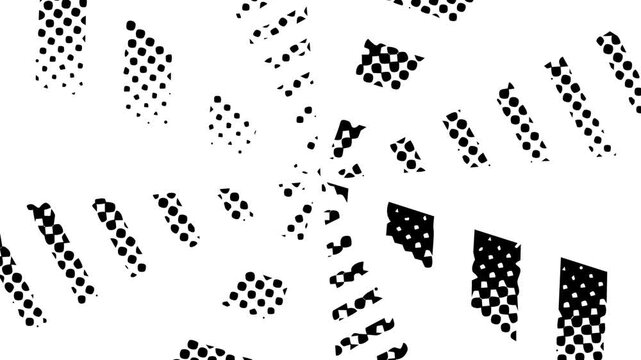 Abstract Black and White Halftone Pattern 4K