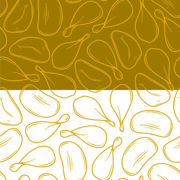 doodle potato chips pattern background. potato chips seamless pattern background. unhealthy snacks chips pattern.