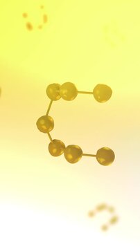 Cyclooctasulfur or Sulfur Molecular Structure in Microscopic Environment - Vertical