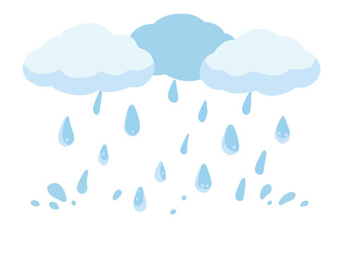 かわいい大雨のイラスト