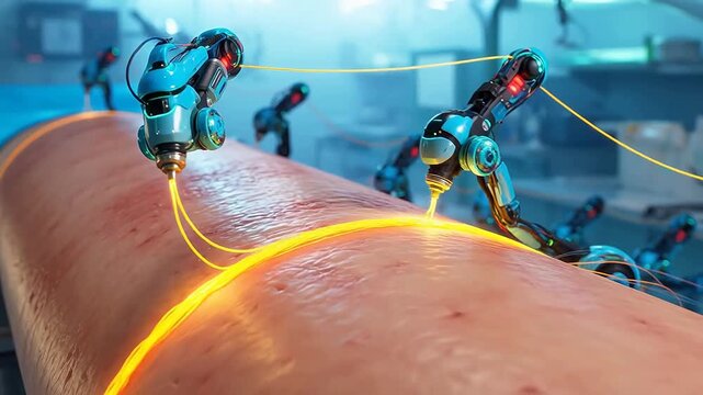 Nanorobots Performing Microsurgery