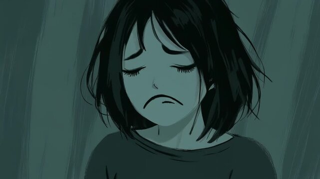深い悲しみと孤独を描く感情アニメーション