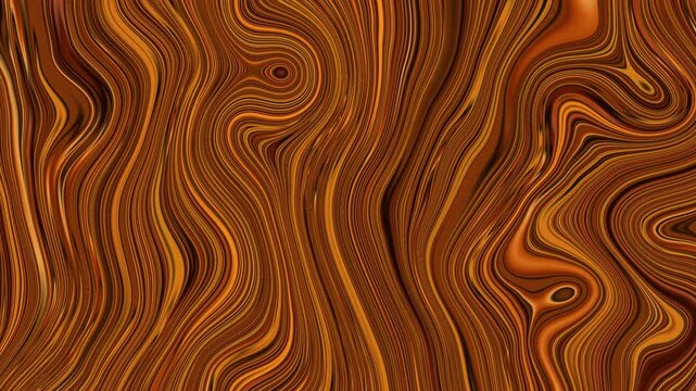 Organic Timber Woodgrain Showing Intense Procedural Golden Bronze Distortion Pattern Loop