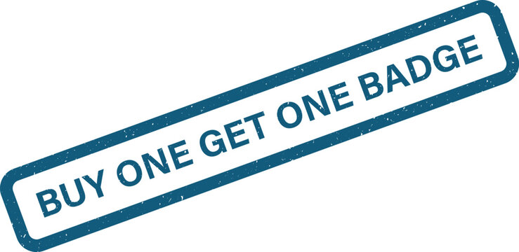 Appealing blue badge showcasing Buy One Get One text for attractive promotional deals and customer incentive programs