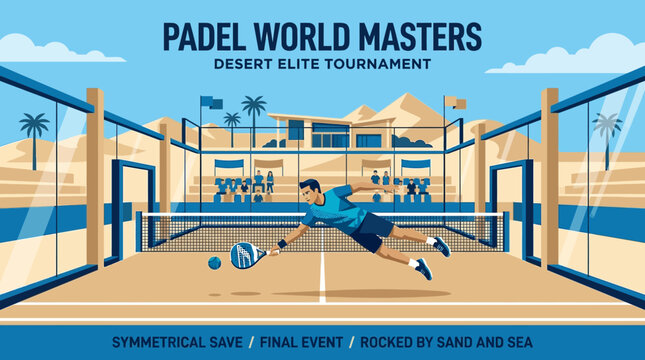Padel World Masters Desert Elite Tournament Championship Action