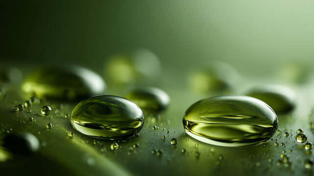 Transparent softgel capsules on a natural surface, illustrating supplement formulation, wellness care and pharmaceutical product design.
