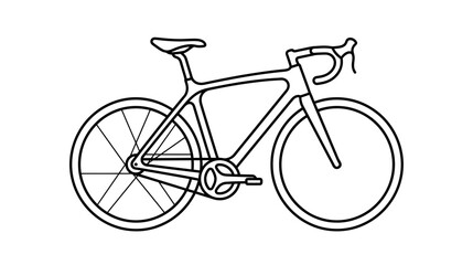 Fototapeta premium Modern Road Bicycle Line Art Illustration