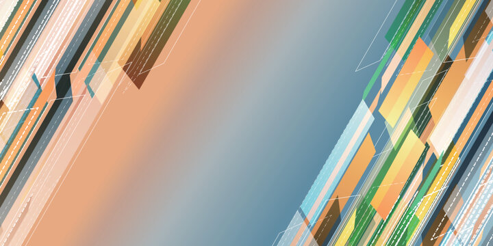 Abstract Geometric Pattern With Diagonal Colorful Lines