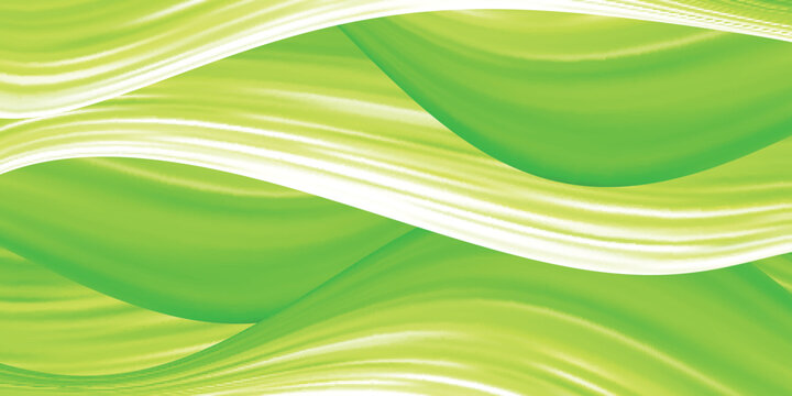 Abstract Flowing Green Waves Design Background