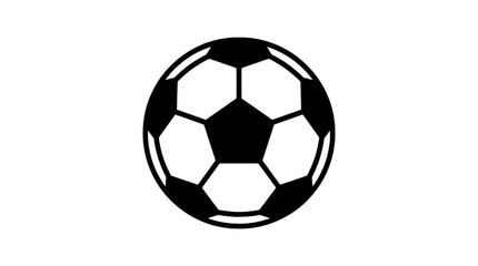 Fototapeta premium Black and white soccer ball icon isolated on white background