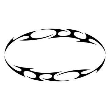 Open Flame Tribal Oval Frame