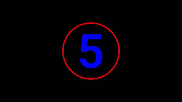 10 second countdown glitch doble circle line  animation from 10 to 0 seconds with effect on dark background 4k