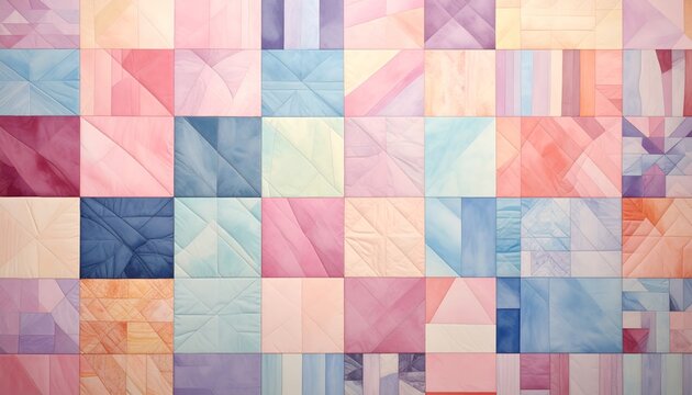 Vibrant geometric mosaic art background texture.