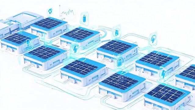 Solar energy storage units in a network