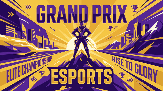 Esports Grand Prix Elite Championship Rise To Glory Banner Design