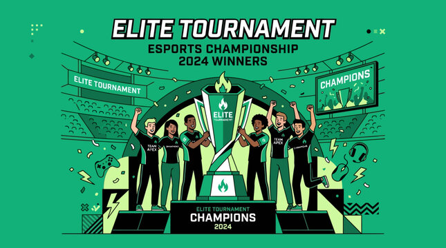Elite Esports Championship 2024 Winners Celebrating Victory And Glory