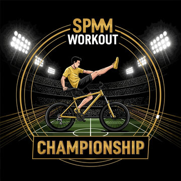Dynamic Spm Workout Championship Bicycle Stunt Under Stadium Lights